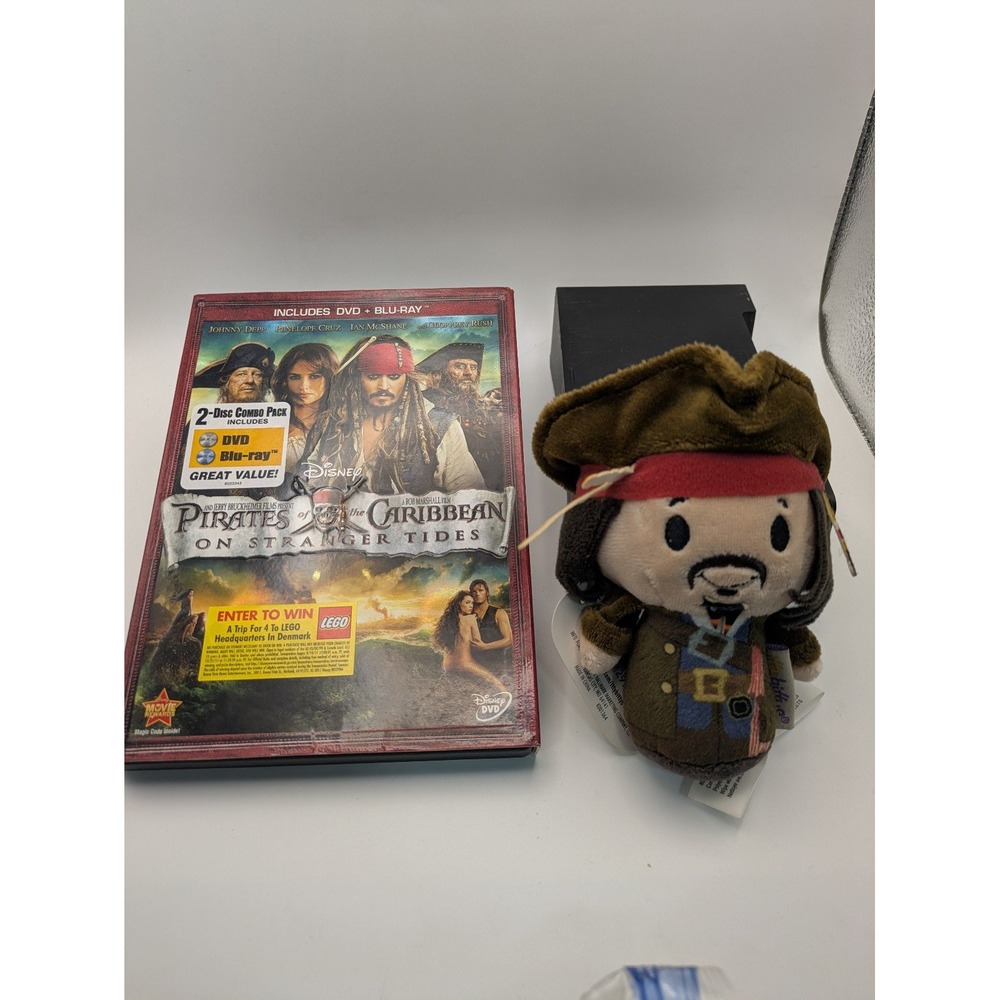 Pirates of the Caribbean On Stranger Tides Blu-ray DVD & Jack Sparrow Itty Bitty